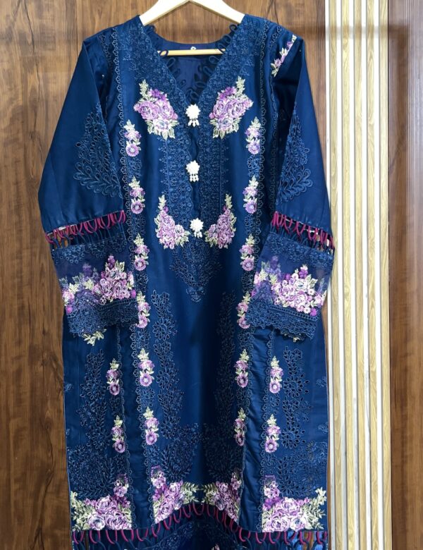 3 Piece Stitched Embroidered Lawn Suit